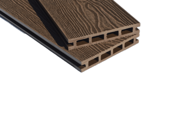 Dark Brown Deep Woodgrain Composite Decking