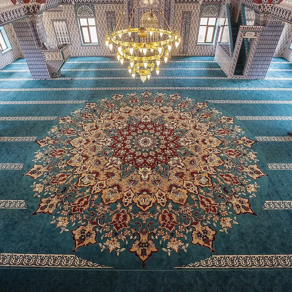 Mosque Carpet - Slider Image 1 (Emerald Green)