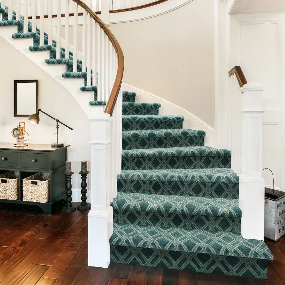 Stair Carpet - Slider Image 1 (Emerald Green Patterns)